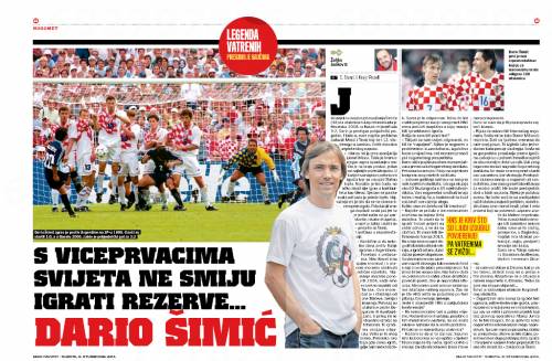 U novome izdanju sportskog tjednika Max! možete pročitati interview s predsjednikom Hrvatske udruge " Nogometni sindikat " i legendom Vatrenih Darijem Šimićem