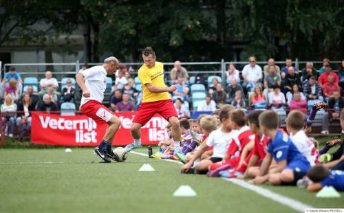 07.09.2014., Zagreb - Na terenima NK Spansko u organizaciji Vecernjeg lista i sportskog tjednika Max odrzan je nogometni turnir za limace te revijalna utakmica izmedju bivsih Dinamovih zvijezda i ekipe trenera turnira
